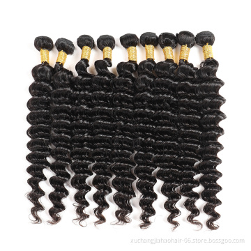 Wholesale Qingdao 28 30 inch10A Unprocessed Raw Virgin Human Hair Deep Wave Bundle Double Drawn Mink Vietnamese Hair Extensions